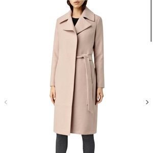 All Saints Iya Mai Coat Size 4 Dusty Pink NWOT